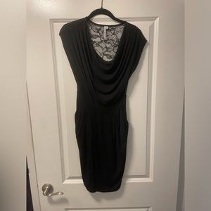 MICHAEL STARS WOMENS BLACK BUSINESS CASUAL DRESS W/ LACE BACK SIZE XS